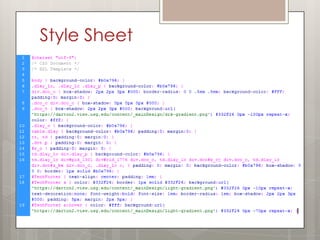 Style Sheet
 