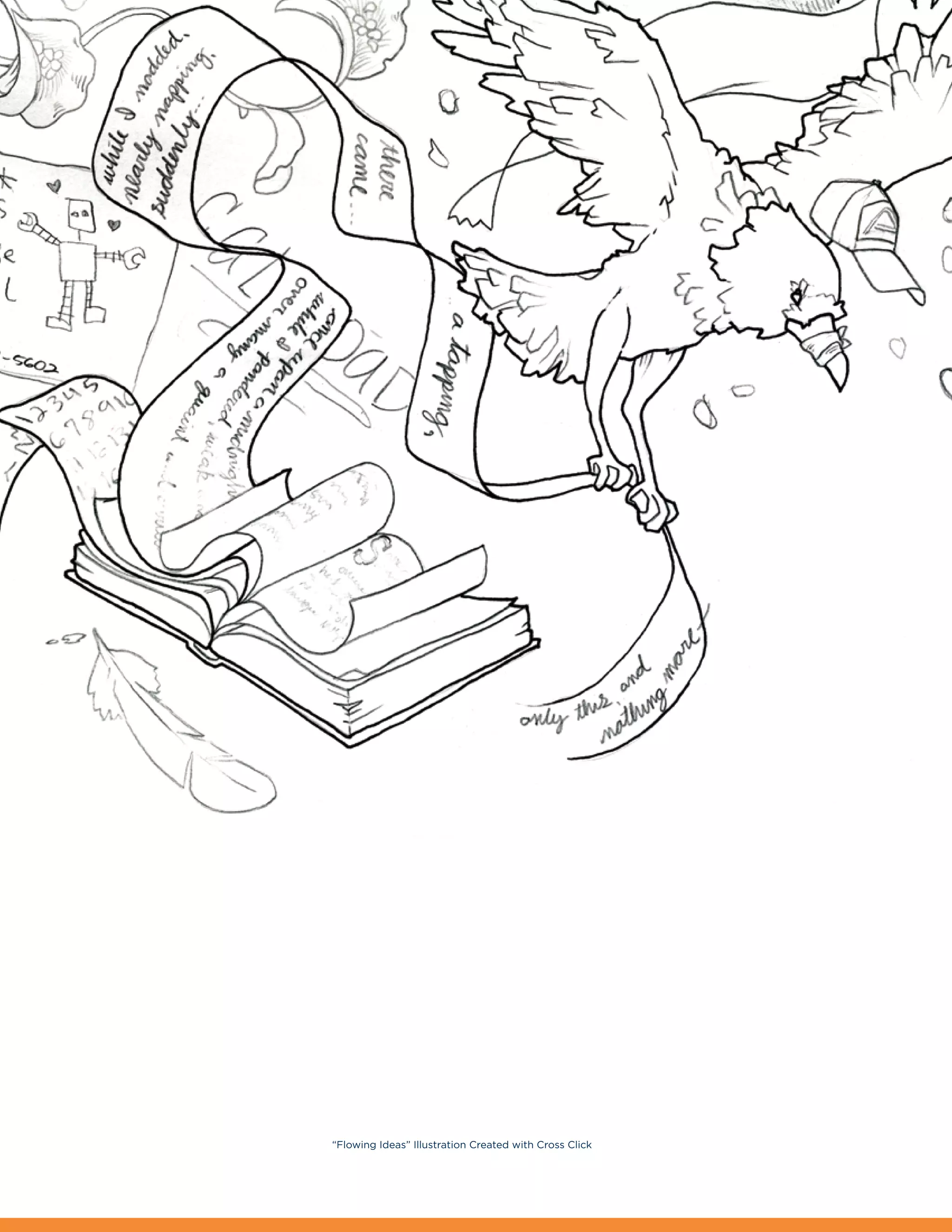 “Flowing Ideas” Illustration Created with Cross Click
 