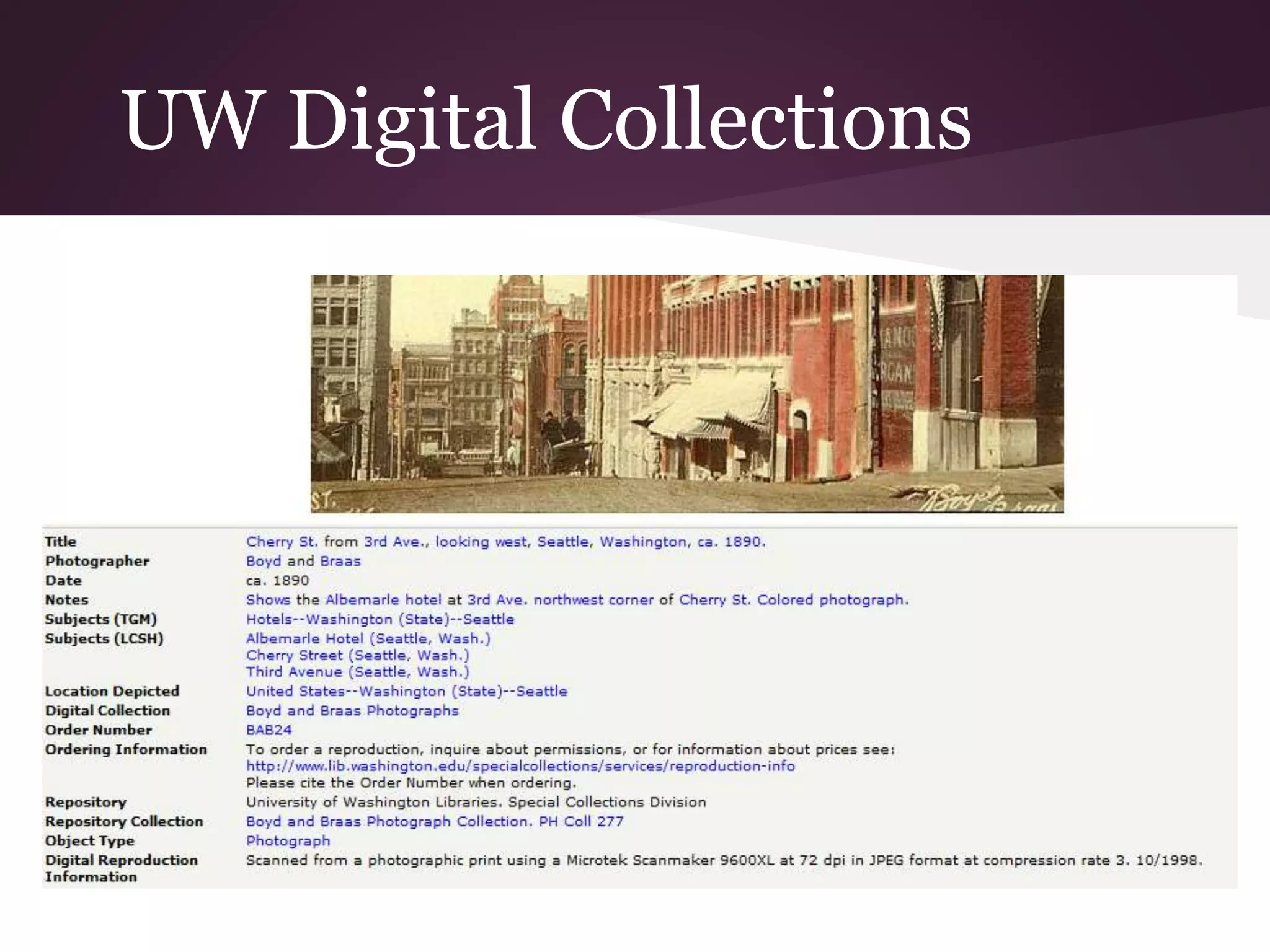 UW Digital Collections
 