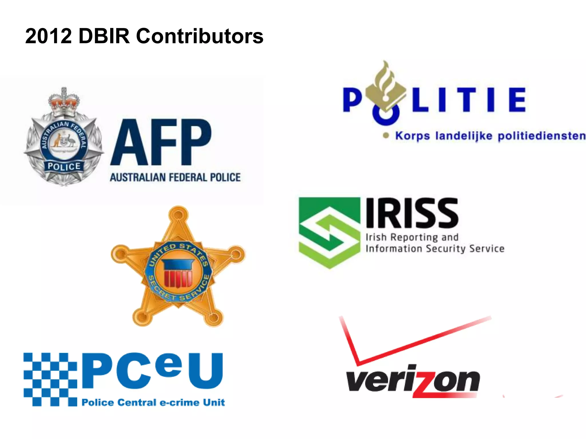 2012 DBIR Contributors
 