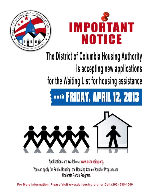 2012 DCHA waiting list closure notice