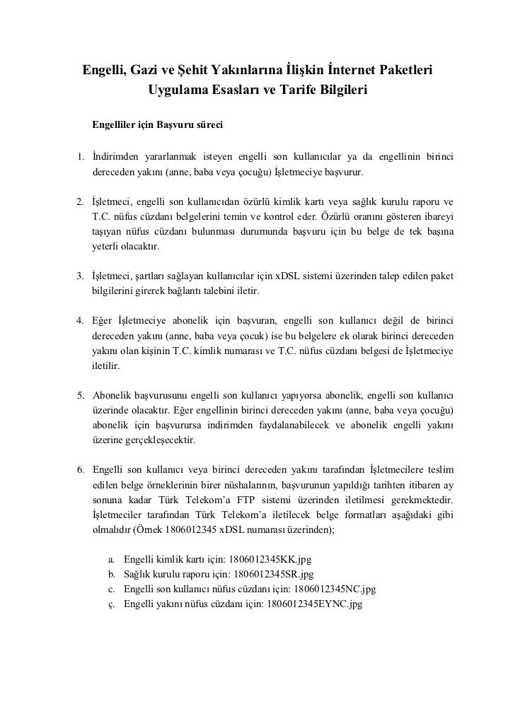 Türk telekom altyapı dilekçe örneği