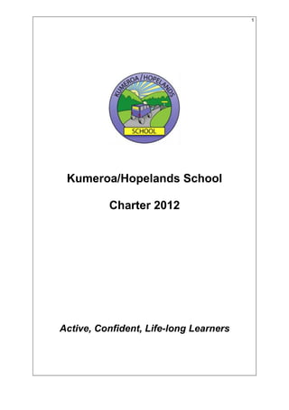 1




 Kumeroa/Hopelands School

          Charter 2012




Active, Confident, Life-long Learners
 
