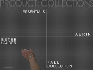 E S T E E
LAUDER
A E R I N
ESSENTIALS
F A L L
COLLECTION
 