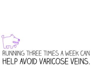 [
Running three times a week can
help avoid varicose veins.
 