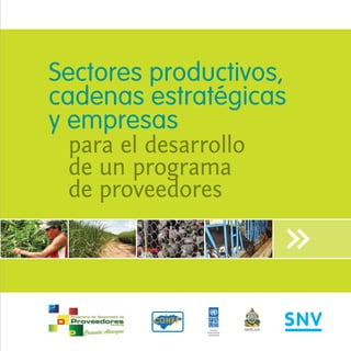 Sectores productivos,
cadenas estratégicas
y empresas
para el desarrollo
de un programa
de proveedores
SEPLAN
 
