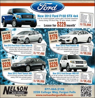 2012 Ford Lease Special near Fargo MN | Nelson Auto Center