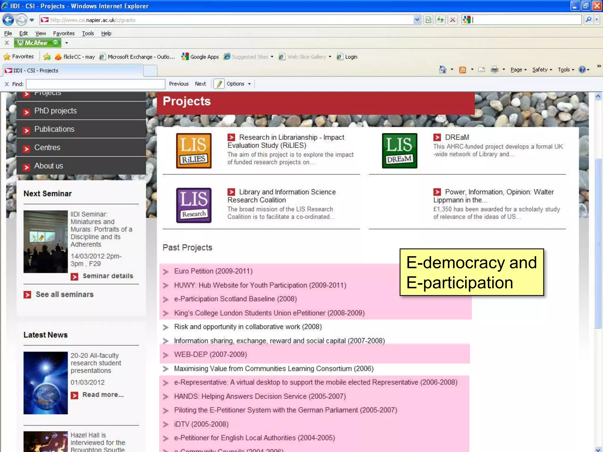 E-democracy and
E-participation
 