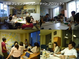 井庭研 プレゼンテーションパターン プロジェクト
2011@SFC
 
