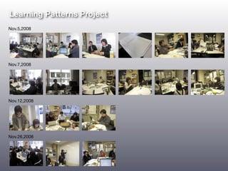 Learning Patterns Project
Nov.5,2008




Nov.7,2008




Nov.12,2008




Nov.26,2008
 