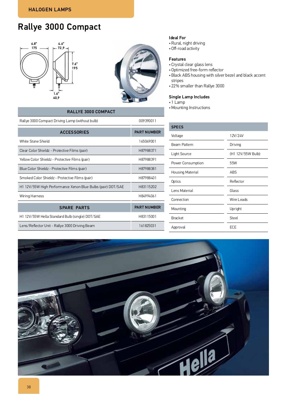 2012 Hella Accessories Catalog Working Light Fog Light