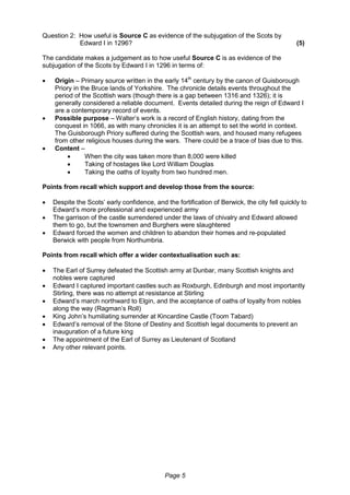 Higher History exam (paper 2) - 2012 (marking instructions) | PDF
