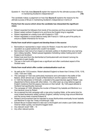 Higher History exam (paper 2) - 2012 (marking instructions) | PDF