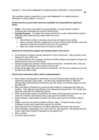 Higher History exam (paper 2) - 2012 (marking instructions) | PDF