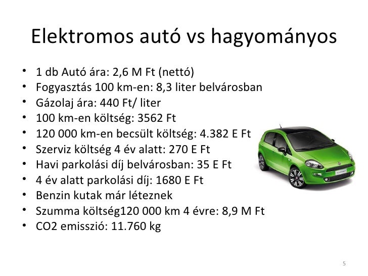 Elektromos autó előnyei