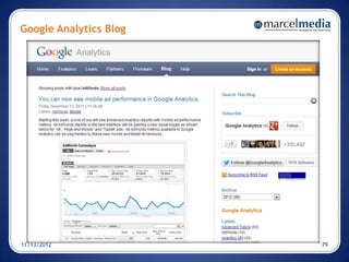 Google Analytics Blog




11/13/2012              79
 