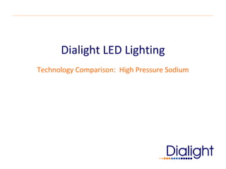 Dialight LED Lighting
Technology Comparison: High Pressure Sodium
 