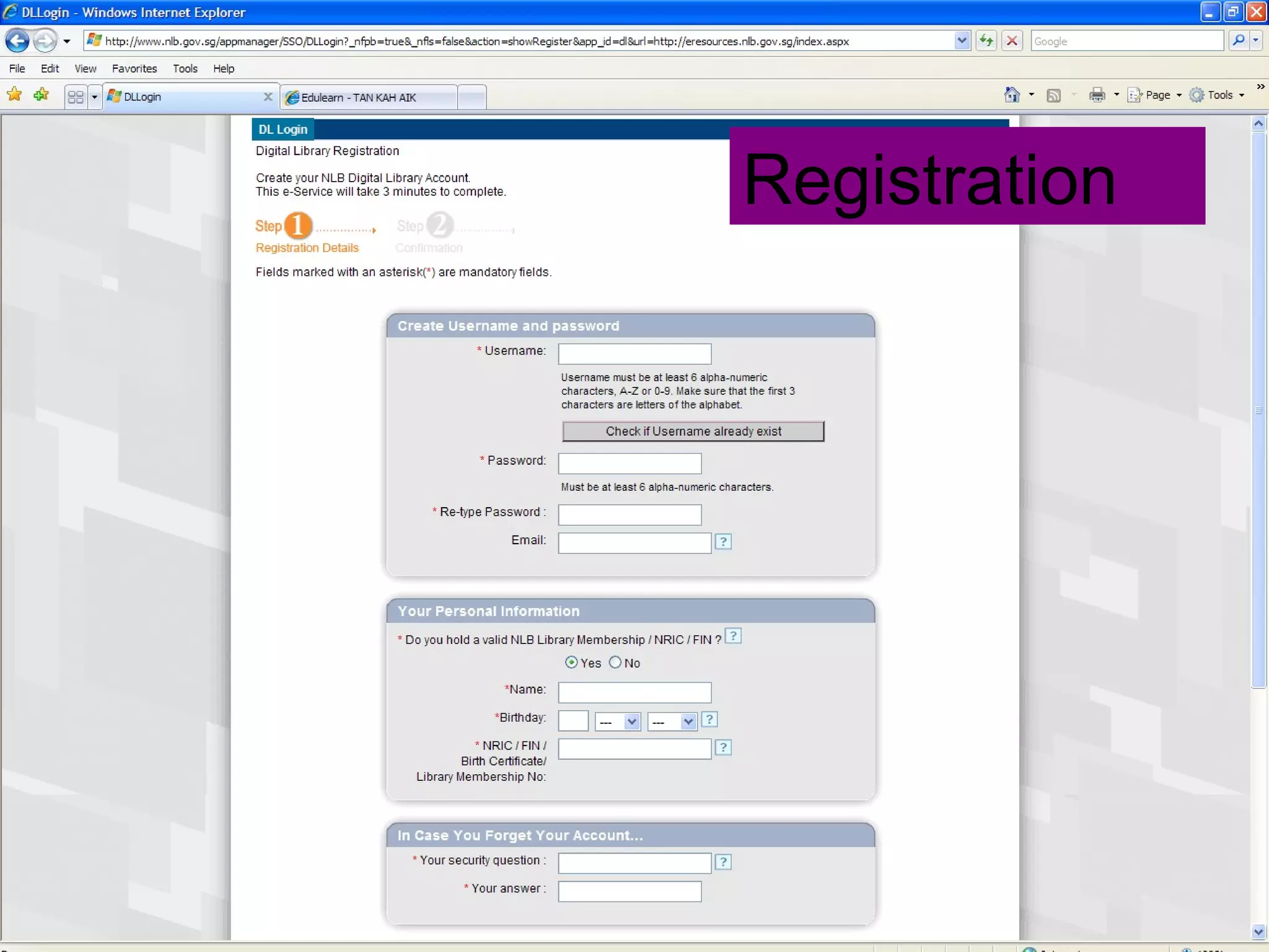 Registration 