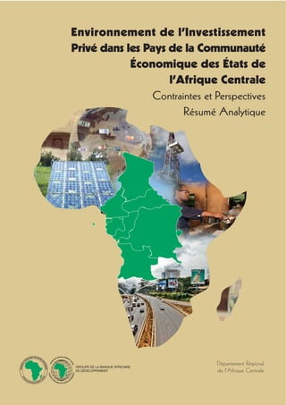 Département Régional
de l’Afrique Centrale
Environnement de l’Investissement
Privé dans les Pays de la Communauté
Économique des États de
l’Afrique Centrale
Contraintes et Perspectives
Résumé Analytique
 