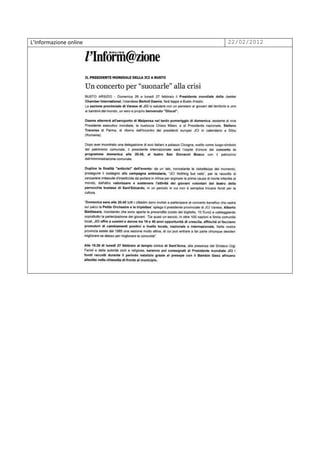 L’Informazione online   22/02/2012
 