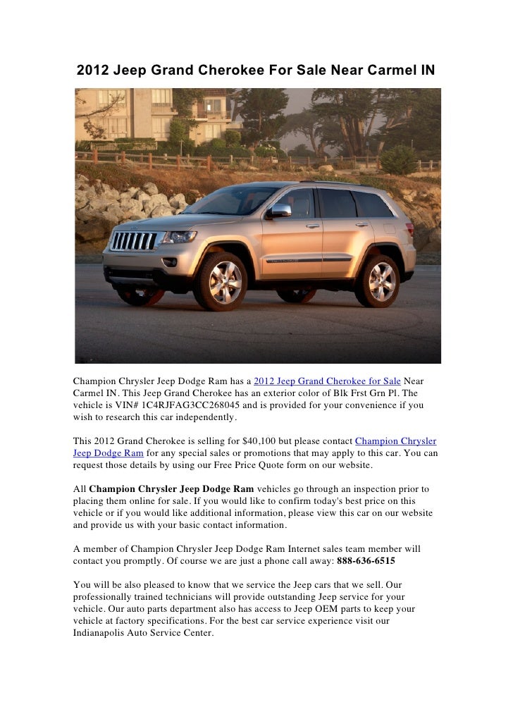 2012 jeep grand cherokee parts