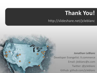 Tools: API Masher

 var query = “create table slideshare
   on select get from ‘http://www.slideshare.net/rss/user/{user}’
   resultset ‘rss.channel’;
   select * from slideshare where user=“jcleblanc”

 var insertEl = “widgetContainer”;

 parser.push(query, format, insertEl);
 parser.render();
 
