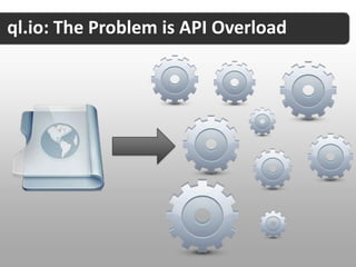 ql.io: The Problem is API Overload
 