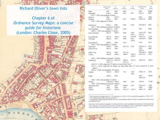 Richard Oliver’s town lists
Chapter 6 of
Ordnance Survey Maps: a concise
guide for historians
(London: Charles Close, 2005)
 
