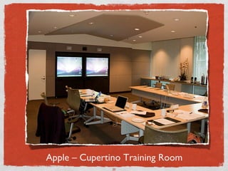 Apple – Cupertino Training Room	

                20	

 
