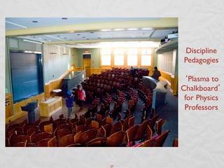 Discipline
         Pedagogies	

              	

         ‘Plasma to
        Chalkboard’
         for Physics
         Professors	





27	

 