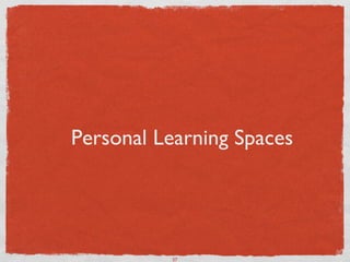 Personal Learning Spaces	





            57	

 