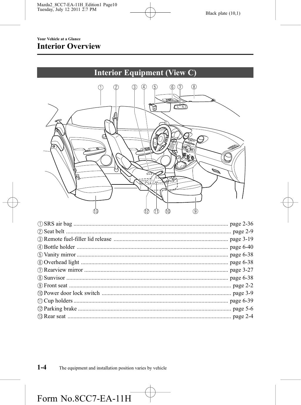 2012 Mazda Mazda2 Hatchback owners manual provided by naples mazda