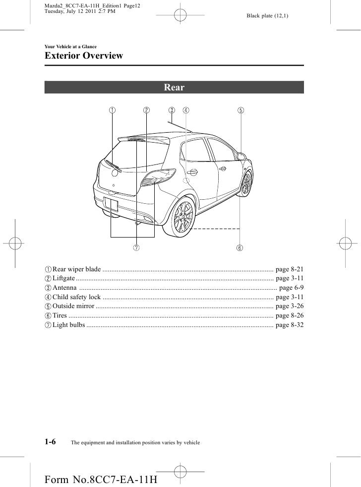 2012 Mazda Mazda2 Hatchback owners manual provided by naples mazda