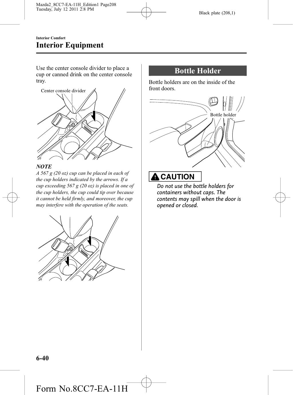2012 Mazda Mazda2 Hatchback owners manual provided by naples mazda