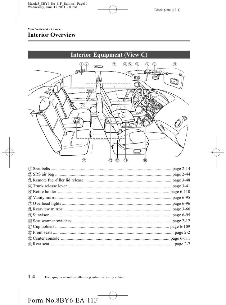 2012 Mazda Mazda3 Sedan and Hatchbackowners manual provided by naples…