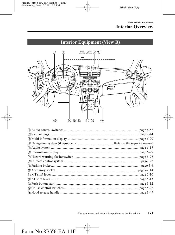 2007 Mazda 3 Owners Manual