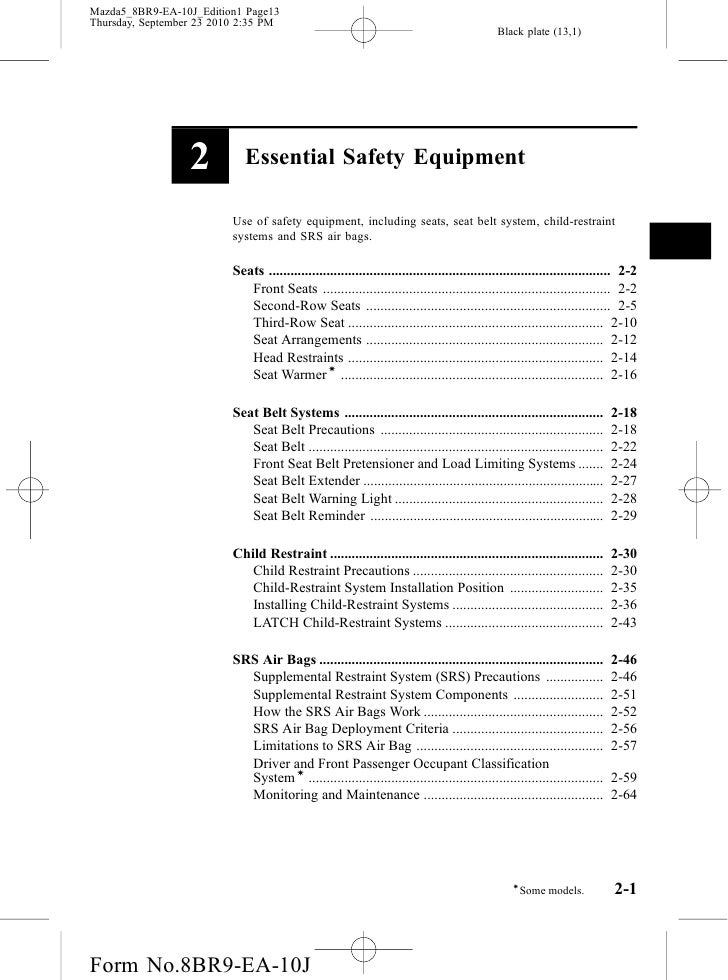 Mazda 5 manual
