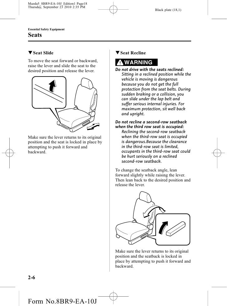 2012 Mazda Mazda5 Minivan owners manual provided by naples mazda