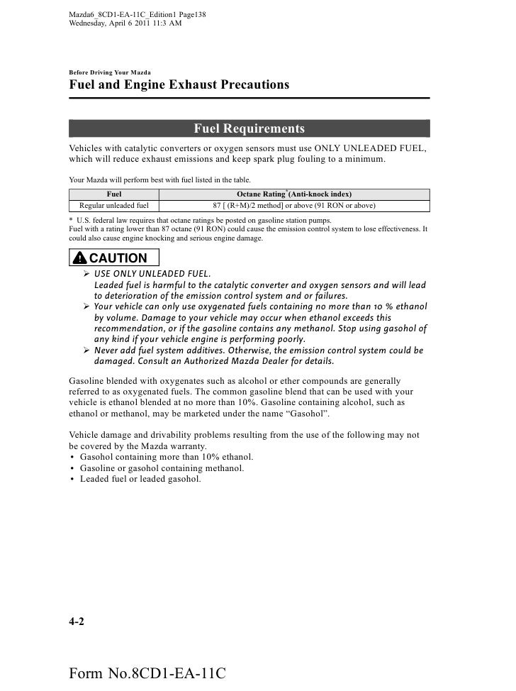 2012 Mazda Mazda6 Sedan owners manual provided by naples mazda