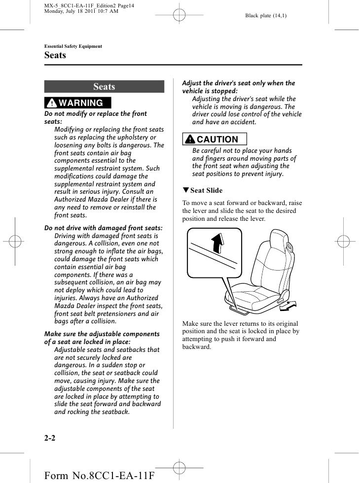 2012 Mazda MX5 Miata Convertible owners manual provided by naples ma…