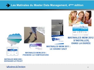 Les Matinales du Master Data Management, 4ème édition
4
 