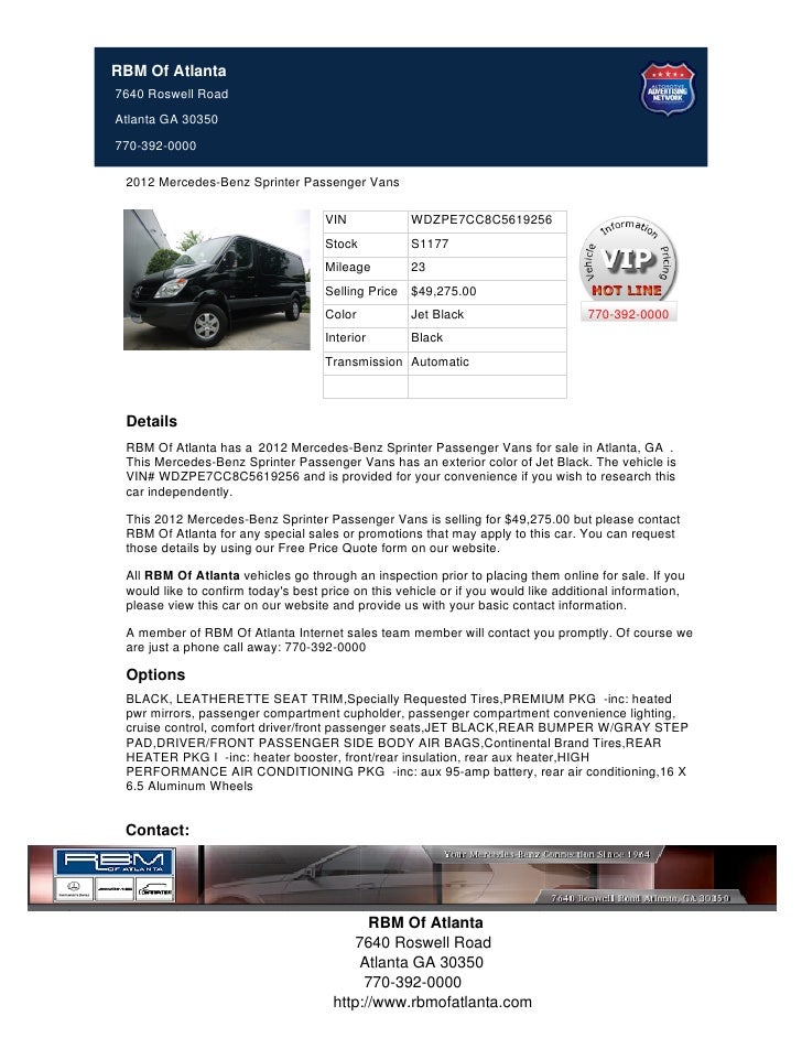 mercedes sprinter passenger for sale