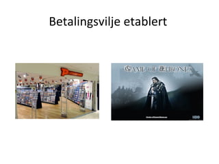 Betalingsvilje etablert
 