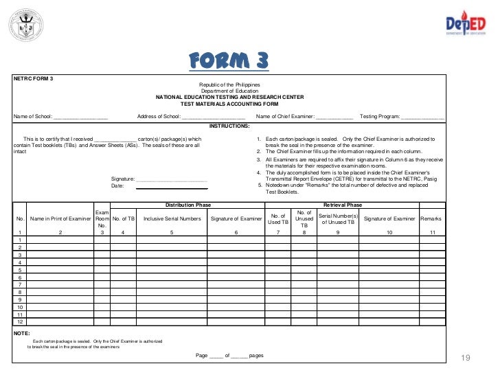 2012 nat and ncae form 3
