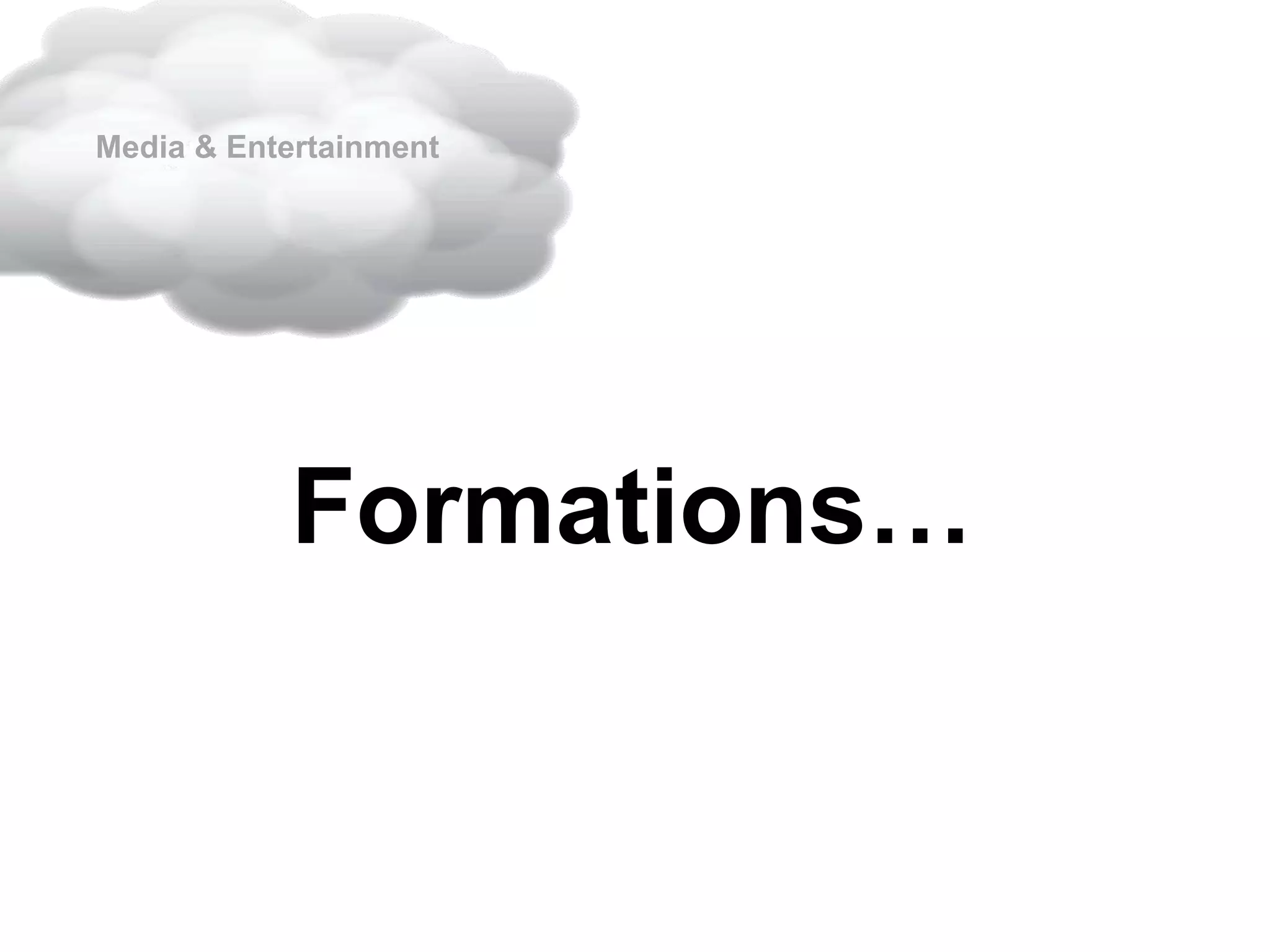 Media & Entertainment
Formations…
 