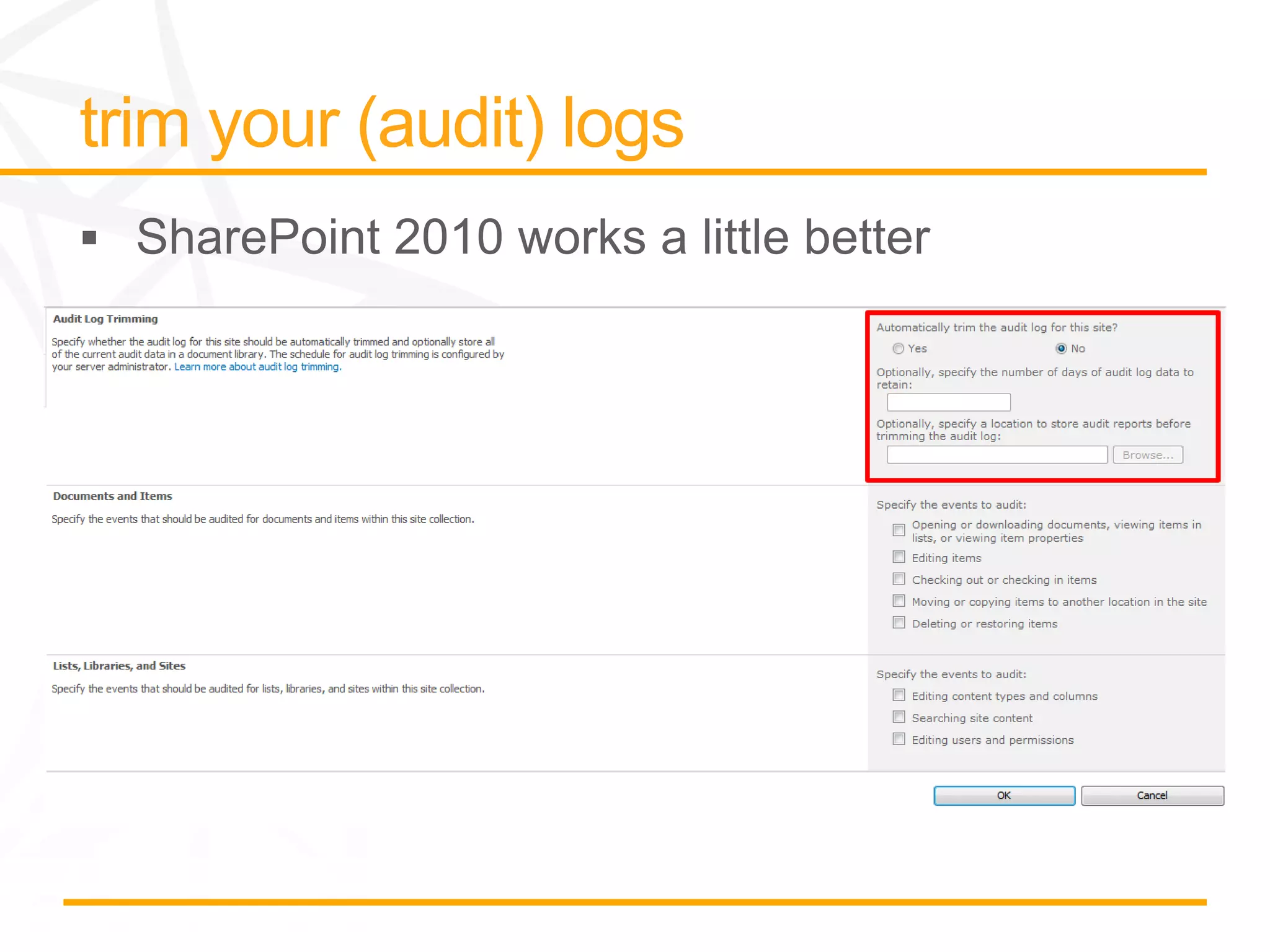 SharePoint 2010 - Tips and Tricks of the Trade - Avoiding Administrative Blunders