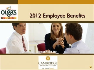 2012 Employee Benefits




   Presented by:
 