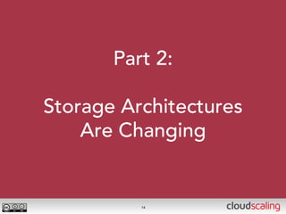 Part 2:

Storage Architectures
    Are Changing


          14
 