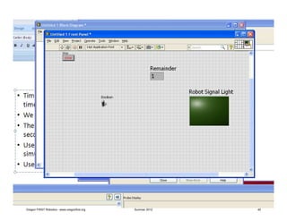 Oregon FIRST Robotics - www.oregonfirst.org   Summer 2012   40
 