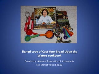 12. Country Ham or Tender Sweet Virginia
                 Ham
    Donated by: Accountants Society of Virginia
           Fair Market Value: $200.00
 